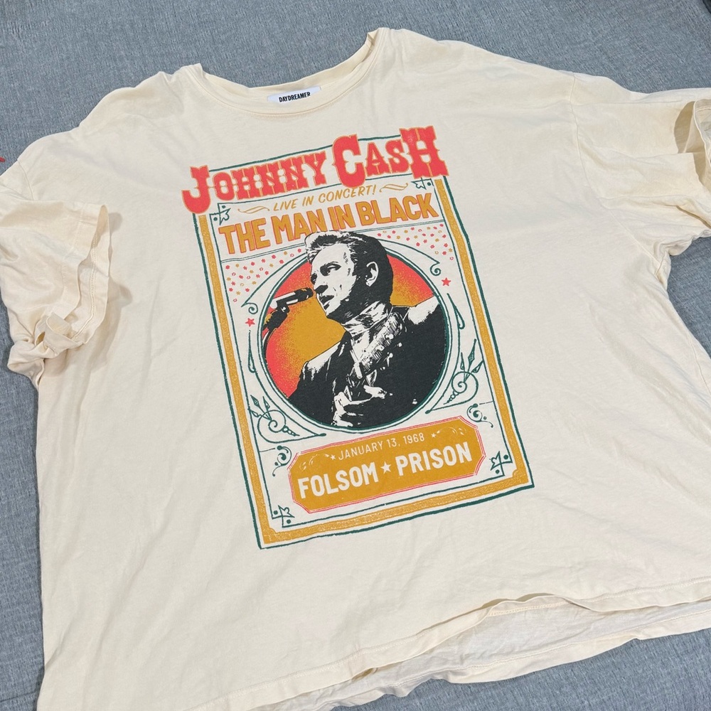 Daydreamer Cream Johnny Cash Graphic Tee